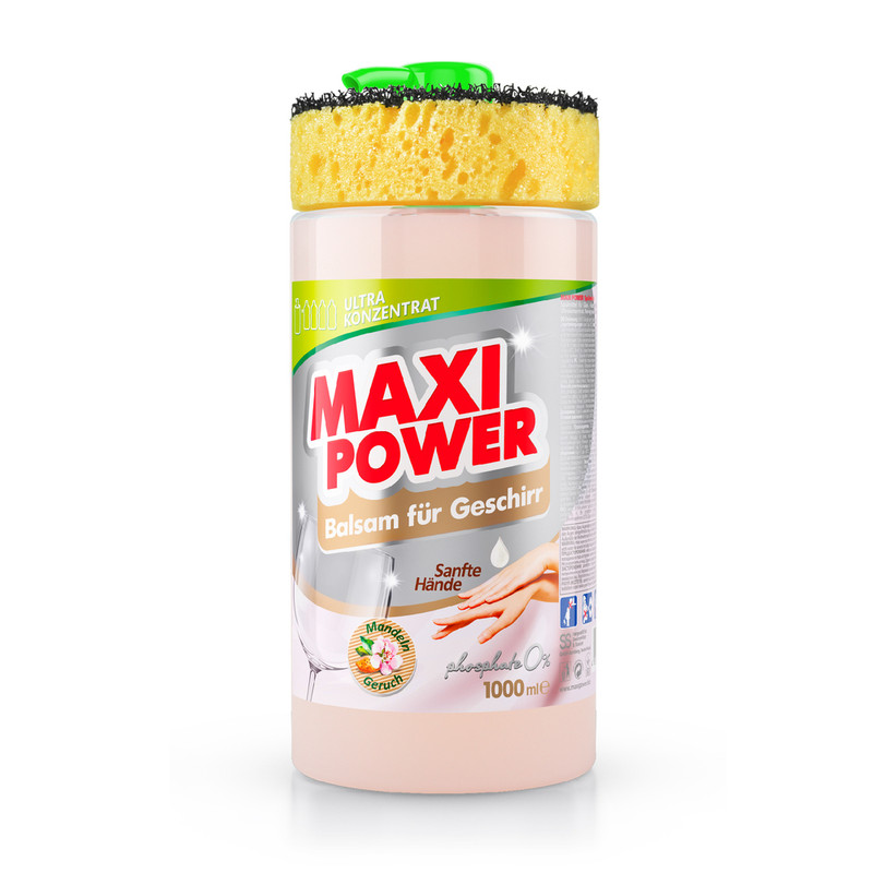 Засіб для ручного миття посуду MAXI POWER Мигдаль 1л